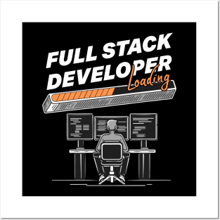 Full Stack Developer Loading Hacker Themed Posters and Art